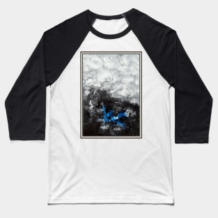 Black Abstract Artwork Baseball T-Shirt